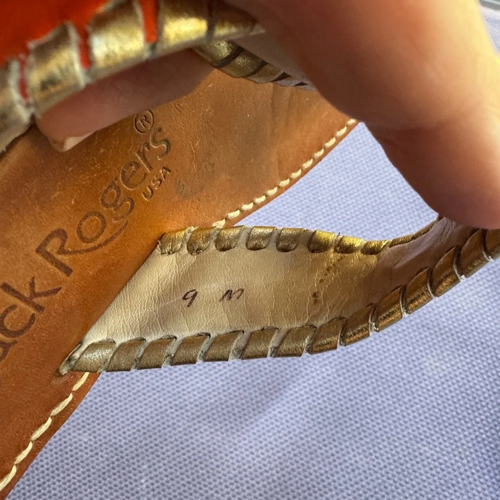 Jack Rogers Women's Bright Orange Sandals size 9m - Picture 3 of 5